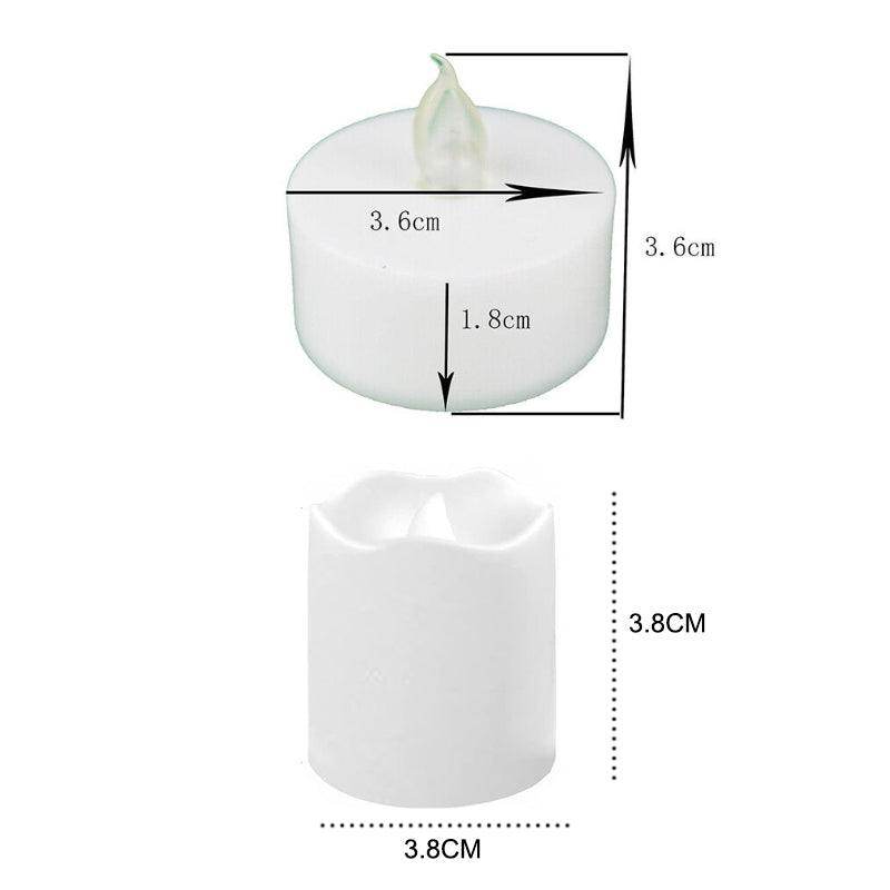 TeaGlow™- LED Tealight Candles Design A - Cold White