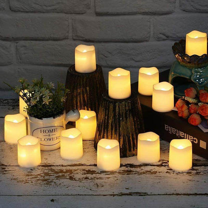 TeaGlow™- LED Tealight Candles Design A - Cold White