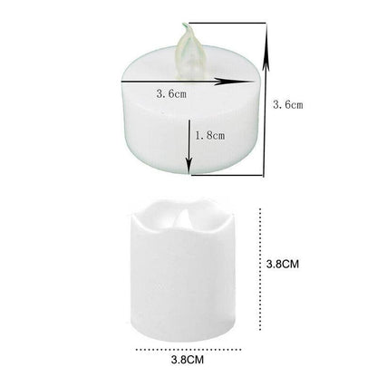 TeaGlow™- LED Tealight Candles Design A - Cold White