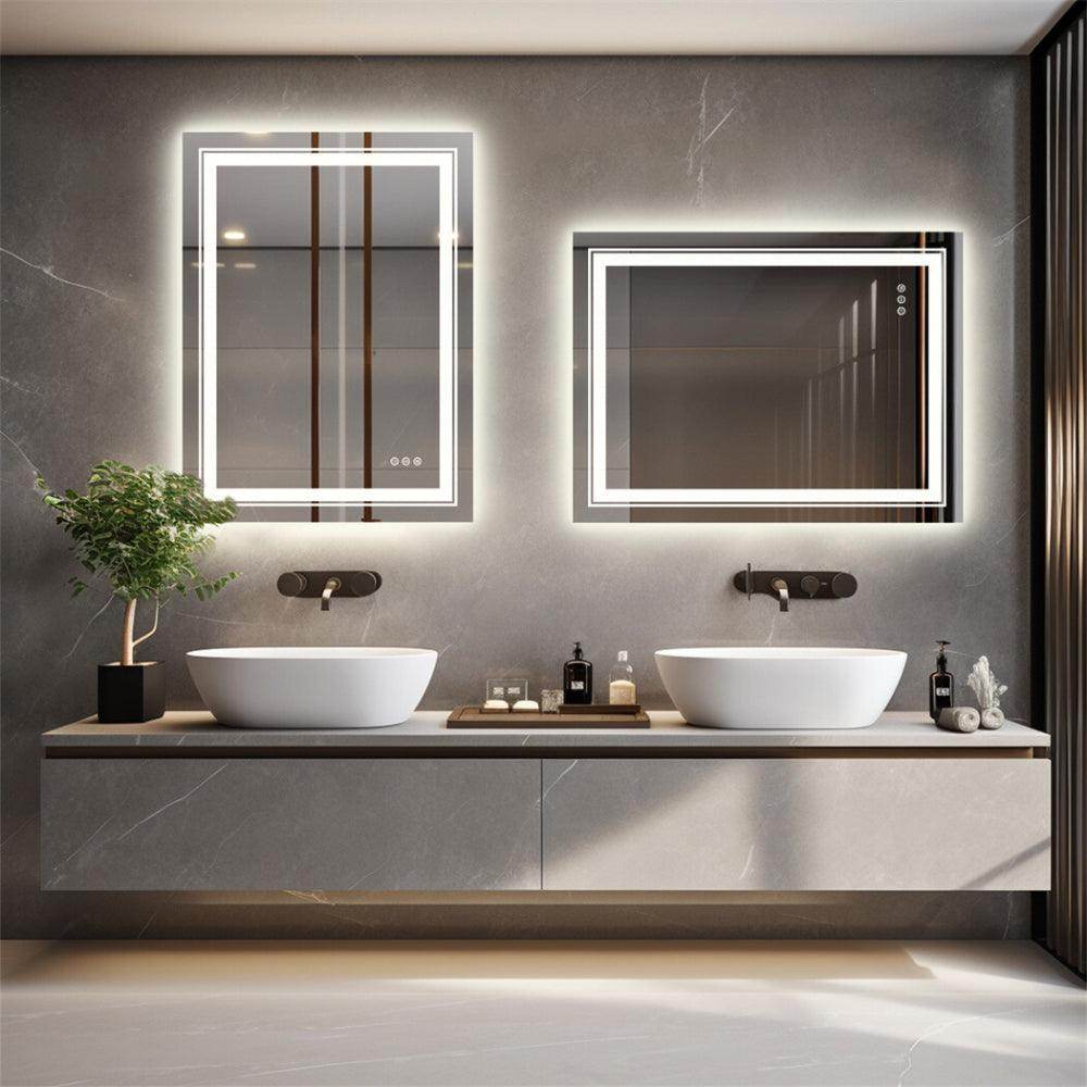 Radiance™- Crystal Clear Smart LED Dimmable Bathroom Mirror 60x80cm